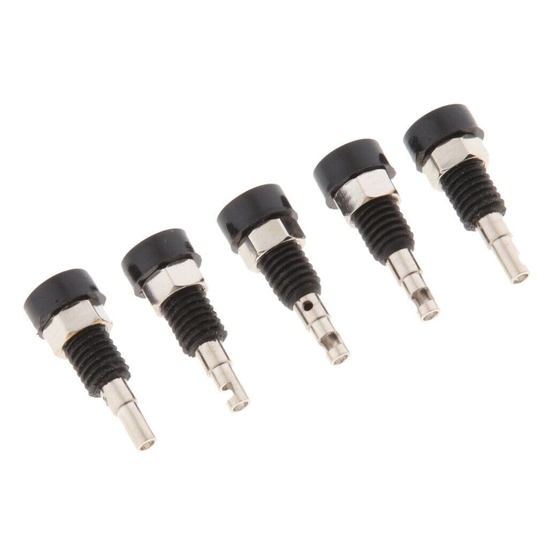 2mm Banana Audio Terminal Connector Safety Panel Socket 10 in1 Red+Black