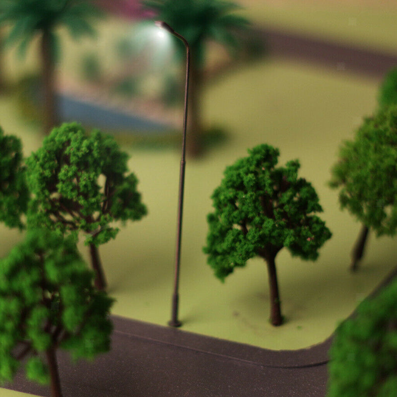 10pcs Mini Lamp LED Lights 1/100 Scale, Diorama Landscaping Making Accessories,