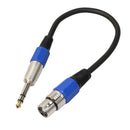 6.35mm (1/4 Inch) Male to XLR Female Interconnect Audio Microphone Cable,