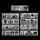 9Pc Fine Metal Hollow Drawing Ruler Painting Stencil For Journal Note Book Diary