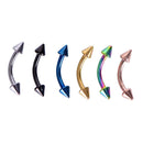 12Pcs/Set Curved Bar Barbell Ball Spike Tragus Eyebrow Lip Ring Body Piercing ME