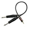 1x 3.5mm 1/8" To 6.35mm 1/4" Mono Stereo Plug Splitter Cable Black
