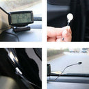 Car Led Thermometer Time Electronic Clock Watch Car Night Light Clock Tempe H4E2