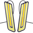 2PCS COB Flexible DRL Car Daylight LED Daytime Running Light Strip White+Yellow