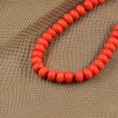 1 Strand Orange Turquoise Rondelle Loose Beads for Jewelry Making Beading