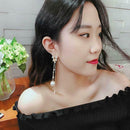 Rhinestone Star Tassel Dangle Ear Stud Women Irregular Drop Earrings Jewelry