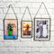 3xVintage Dual Sided Hanging Clear Picture