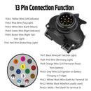 13 Pin To 7 Pin Double-Head Connector Campervan Caravan Rv Trailer Power Co A3F2