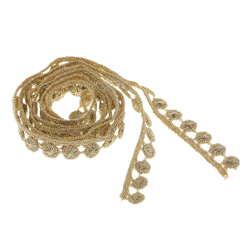 1 Yard Metallic Embroidery Lace Trim Embellishment DIY Sewing Supplies 11mm