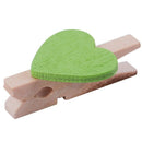 Mini Love Heart Shape Wooden Clips Message Photo Holder Album Card Paper Pe V6C6