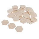 25Pieces Natural Hexagonal Unfinished Wood Chip Embellishment for DIY Craft