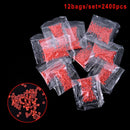 12bags/set=2400pcs Red Fishing Accessories Tackle Rubber Band For Bloodworm J SE