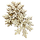 10Pcs Wooden Christmas Tree Hanging Decoration Craft Snowflakes Blank Shaped