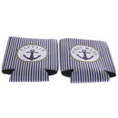 2pcs Beer Coke Can Cooler Stubby Holder CAPTAIN And FIRST MATE Pattern