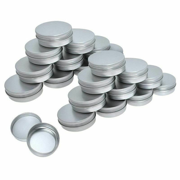 Pack Of 40 Screw Top Round Aluminum Tins Cans - Aluminum Screw Lid Round Ti Z1Q9