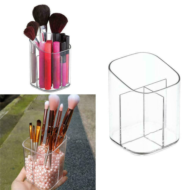 Transparent Acrylic Makeup Brushes Storage Box Desktop Best Holder K1O7
