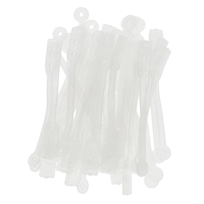 50pcs/pack Salon Hair Roller Rubber Band Hair Rod Clip Accessory Clear