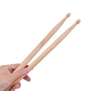 1Pair Lightweight Music Children Maple Wood Oval Tip Drum Sticks Accessor FT