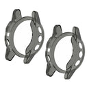2pcs Black Transparent Silicone Smart Watch Screen Case for Garmin Fenix 5S