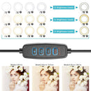 10.2 inch LED Selfie Ring Light Mobile Phone Clip Lamp with Tripod Stand