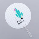 Hand Fan Cute Travel Fan Unicorns cactus cat Shape Cloth Fan Japanese Style ME