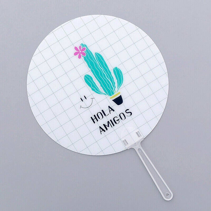 Hand Fan Cute Travel Fan Unicorns cactus cat Shape Cloth Fan Japanese Style ME