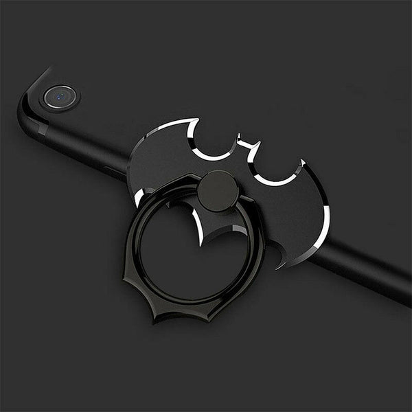Batman Mobile Phone Finger Ring 360 Rotatable Smartphone Stand Car Phone Holder