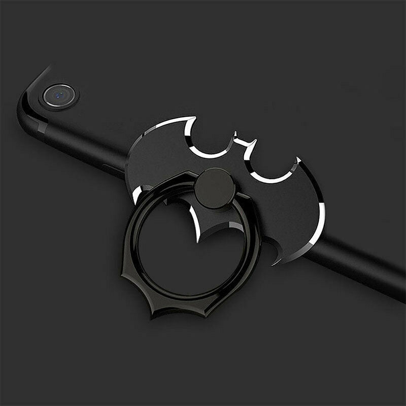 Batman Mobile Phone Finger Ring 360 Rotatable Smartphone Stand Car Phone Holder