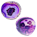 Irregular Agate Slice Crystal Coaster Cup Mat Coffee Tea Placemat Purple