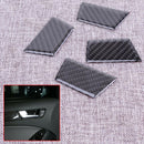 4pcs/Set Carbon Fiber Interior Door Handle Bowl Cover Fit For Audi A4 B8 Q5 A5