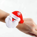 4pcs Christmas Wristband Bracelet Slap Wrist Bands Xmas Party Favors Bag Fi D2T1