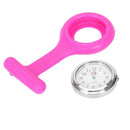 Nurses Dark Pink Gel Silicone Plastic Pocket Brooch Fob Watch New