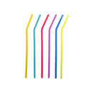 6pcs Reusable Drinking Straws Silicone Cocktail Straws with 1pc Cleaning Brus FT