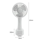 Wireless Rechargeable Mini Fan 3 Speeds Adjustable Desktop Cooler (White) A