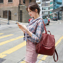 Anti-Theft Backpack Female Fashion Casual Outdoor Waterproof Soft Leather O