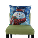 Christmas Snowman Cotton Linen Throw Pillow Case Cushion Home Sofa Decor(1)