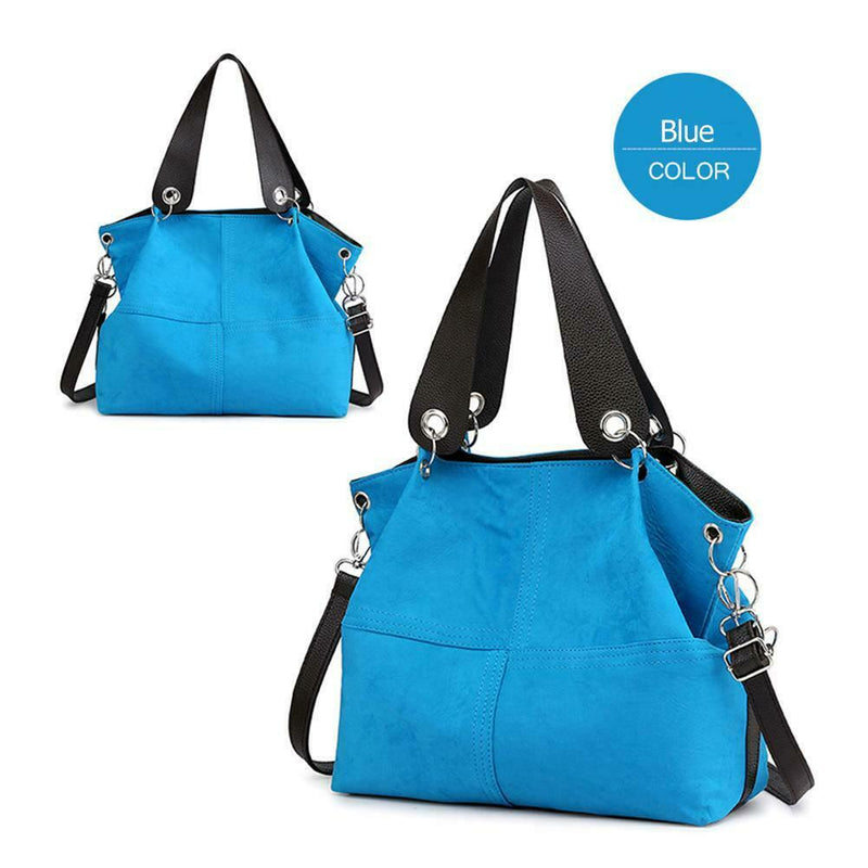 Shoulder Messenger Handbags Women Large Capacity Totes Crossbody Bag (Blue)