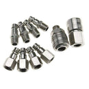 10 PCs Euro Hose Fitting Male Female Quick Release Air Line Hose Couplings  D5Q5