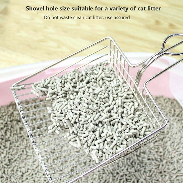 Durable Cat Litter Scoop Metal Waste Scooper Poop Pet Sand Shovel Cleaning Tools