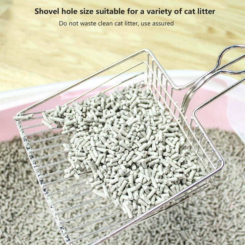 Durable Cat Litter Scoop Metal Waste Scooper Poop Pet Sand Shovel Cleaning Tools