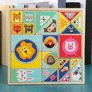 1 Set Children Wooden Toys Tangram Early Education Puzzle Building Blocks