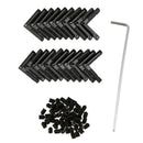 20Pcs Black T Slot L-Shaped Angle Slot Connector Joint Bracket with Screws