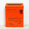 Galvanized Iron Wall Post Postbox Letter Letterbox Mail Mailbox Orange