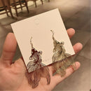 1 Pair Metal Hollow Goldfish Dangle Earring Fashion Women Party Jewelry Gifts