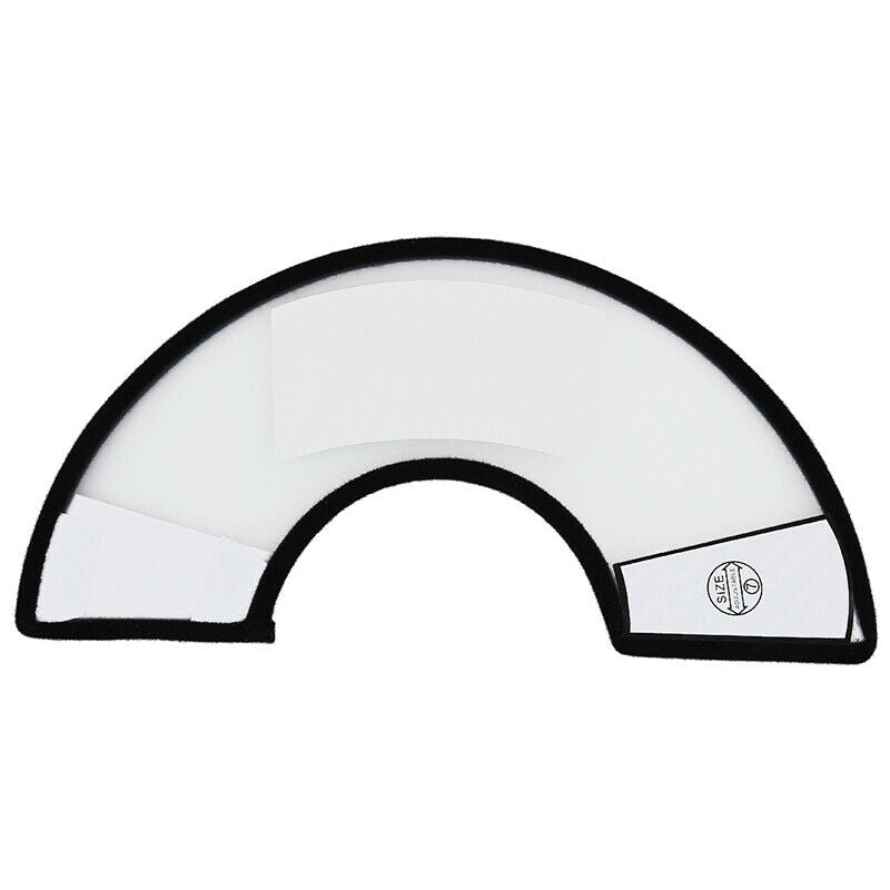 5X(Elizabethan Dog Cat Pet Wound Healing Cone E- Collar White with Black I2D6)
