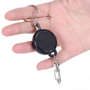 Retractable Key Chain Reel Steel Cord Recoil Belt Ring Badge Pass ID Card-Hol BX