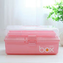 Three-Tier Medicine Box For First Aid Kit Plastic Folding Medical Chest Org