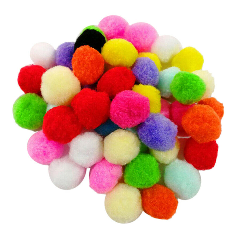 50pcs Soft Lightweight Cat Toys Pompon Balls for Kitten Cats Craft Projects