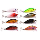 8Pcs 5 Cm 3.6G Swim Fish Fishing Lure Artificial Hard Crank bait Top water