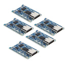 5pcs TP4056 4.5V-5V 1A Lithium Battery Charger Module w/USB Type-C Protection